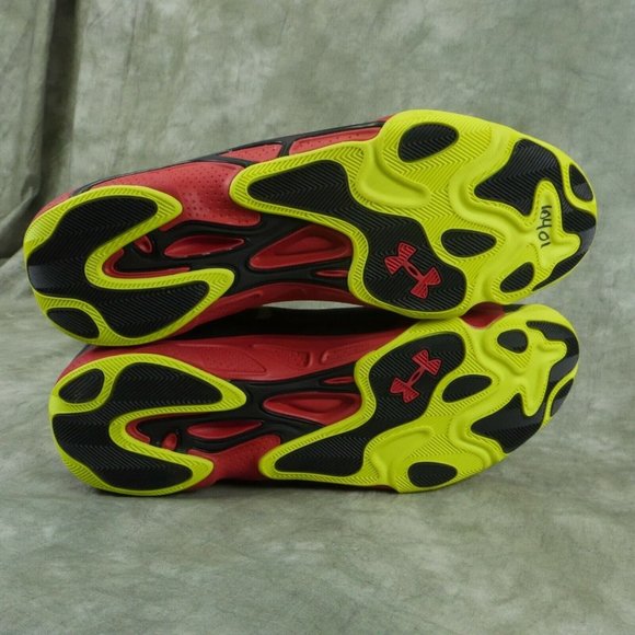 UNDER ARMOUR MICRO G ANATOMIX SPAWN 2 LOW BB RED/BLACK 1248856 NWOB SZ 18 ANB - Picture 9 of 11